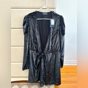 Kooples NWT Shiny Velvet Wrap Dress (Size 2)